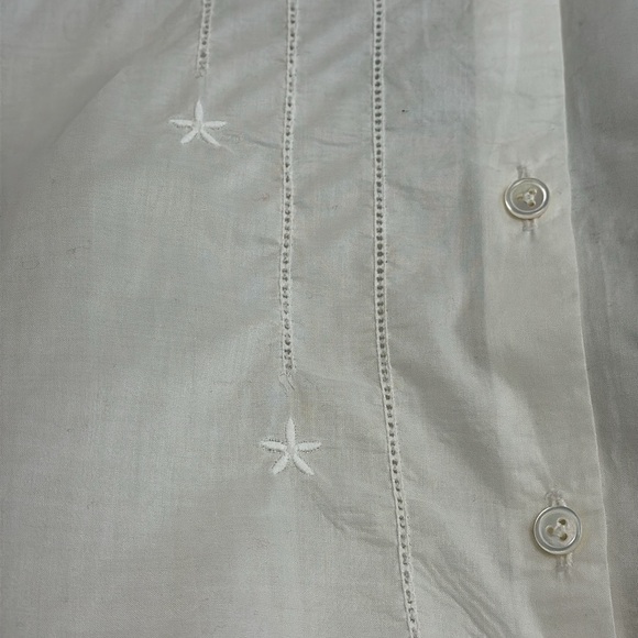VAN LAACK Button-down embroidered blouse/shirtwhite 100% cotton size 4 - Picture 13 of 13